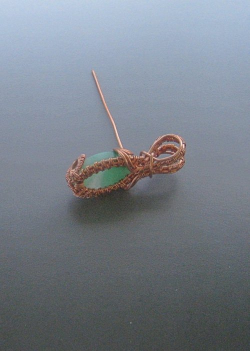 Dianna Biehl Mooses's Cabochon Woven Wire Pendant  - , Wire Weaving, Wire Wrapping, Wrapping, Wire Wrapping Jewelry, Weaving, Wire Weaving, Weaving Wire, 